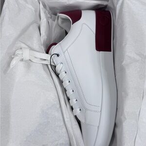 Dolce & Gabbana White and Burgundy Sneakers